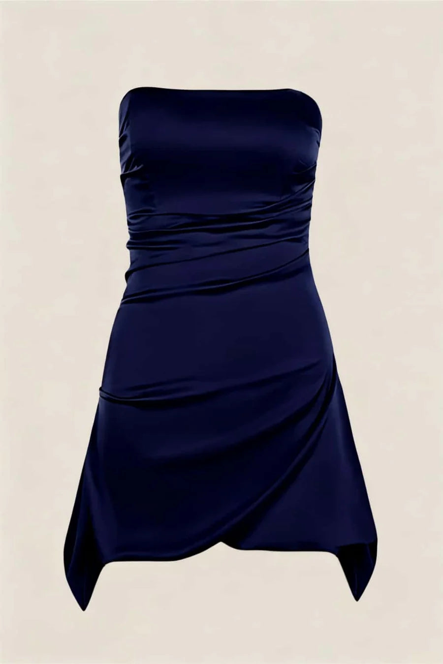 Cheap Strapless Homecoming Dresses Satin Mini School Event Dress