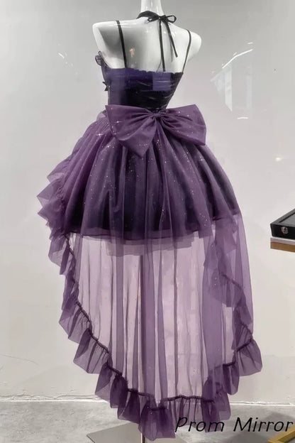 Purple Sweetheart Tulle Homecoming Dresses Cosplay Party Dress