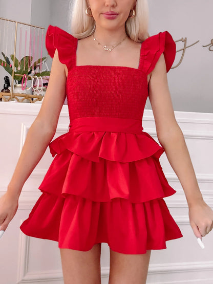 Red Short Homecoming Dresses  Sleeveless Short Party Dresses