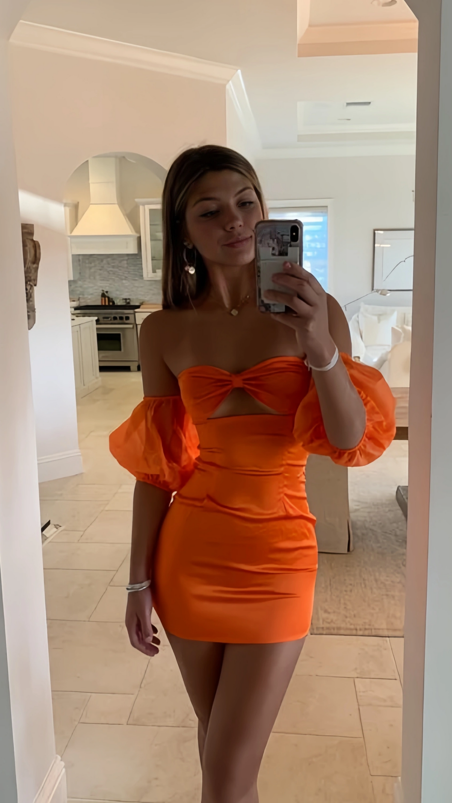 Sexy Orange Homecoming Dresses Short Party Dress