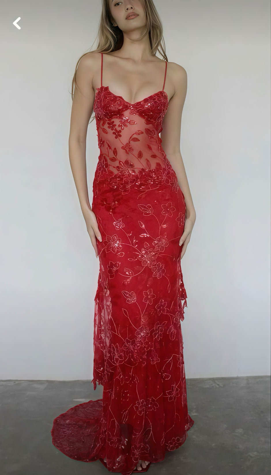 Sexy Lace Sequin Long Evening Prom Dress