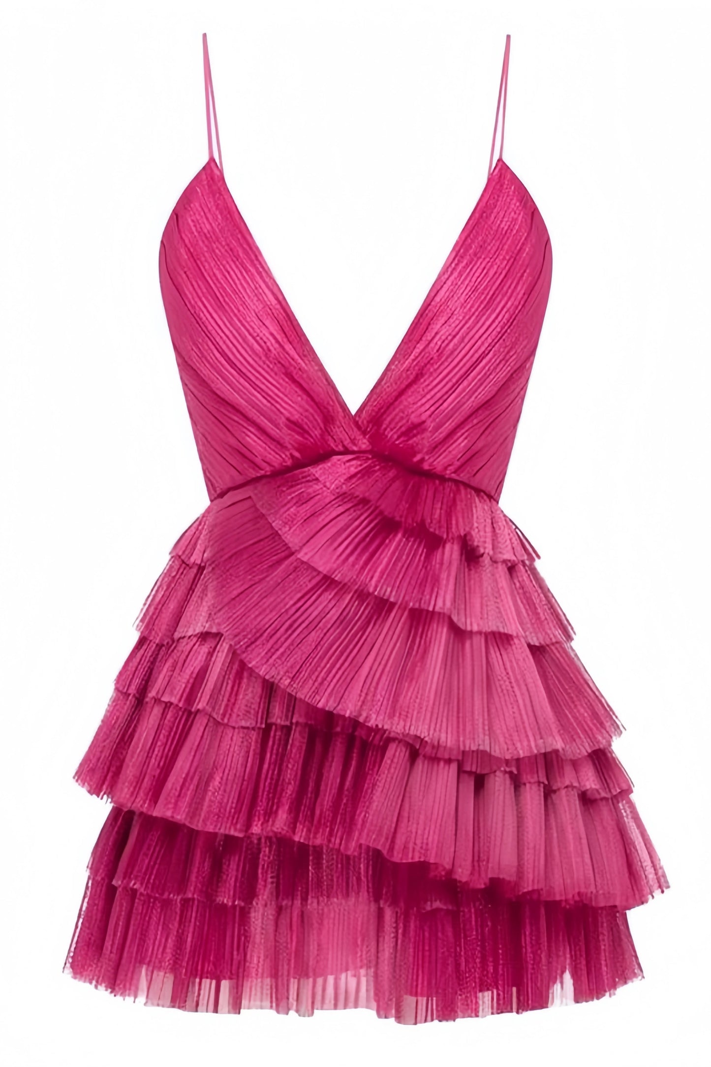 Short homecoming dress Ruffled Spaghetti-Neck Party Sexy Mini Prom Dress