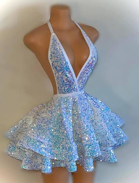 Sparkly Sequin Homecoming Dresses Cute Graduation Party Dresses