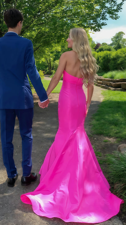 Sweetheart Mermaid Long Party Dress, Trumpet Senior Prom Dresses