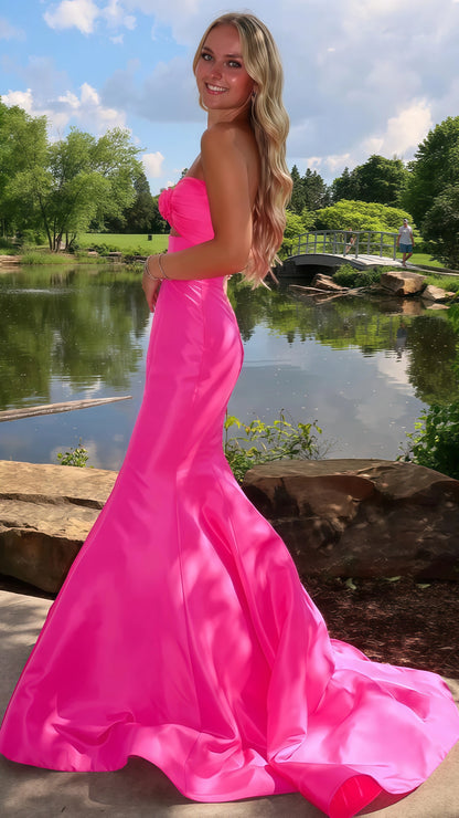 Sweetheart Mermaid Long Party Dress, Trumpet Senior Prom Dresses