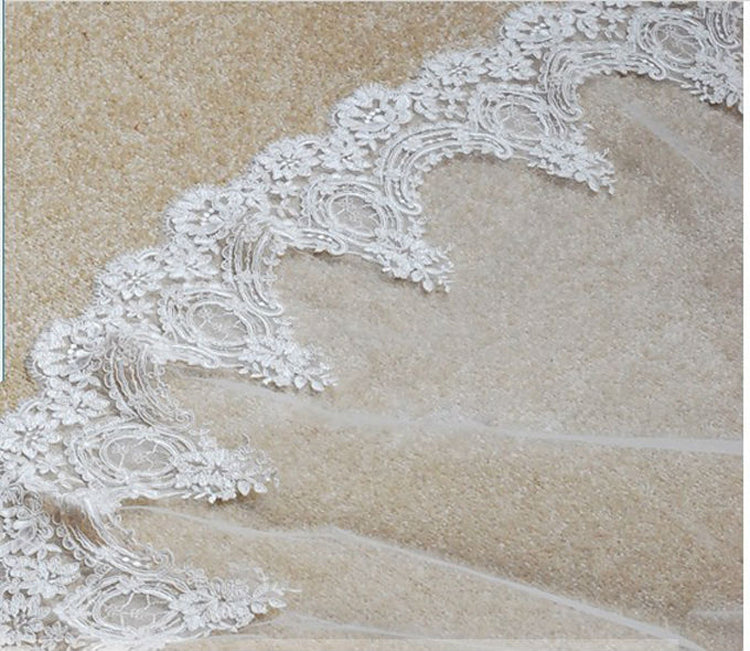 White Lace Wedding Veil