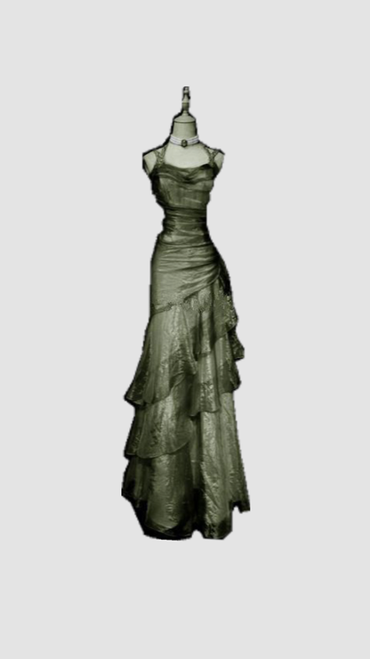 Classy Mermaid Spaghetti Straps Green Prom Dresses Long 18Th Birthday Outfit Senior High School Dance Party Dress