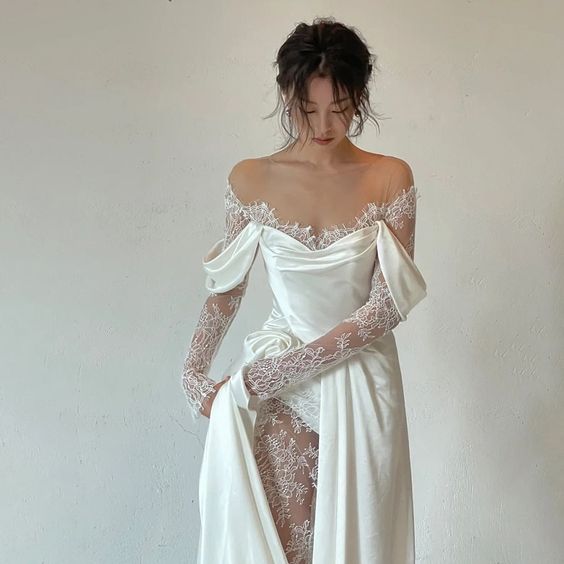 Ivory Strapless Sheath Satin Long Party Dresses Wedding Guest Dresses, DP5694 main image 0