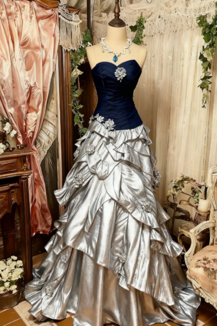 Purple Pink Blue Gradient Fashion Retro Elegant Delicate Floral Beads Sweet Elegant Long Tulle Floor Length Ball Gowns Prom Gowns