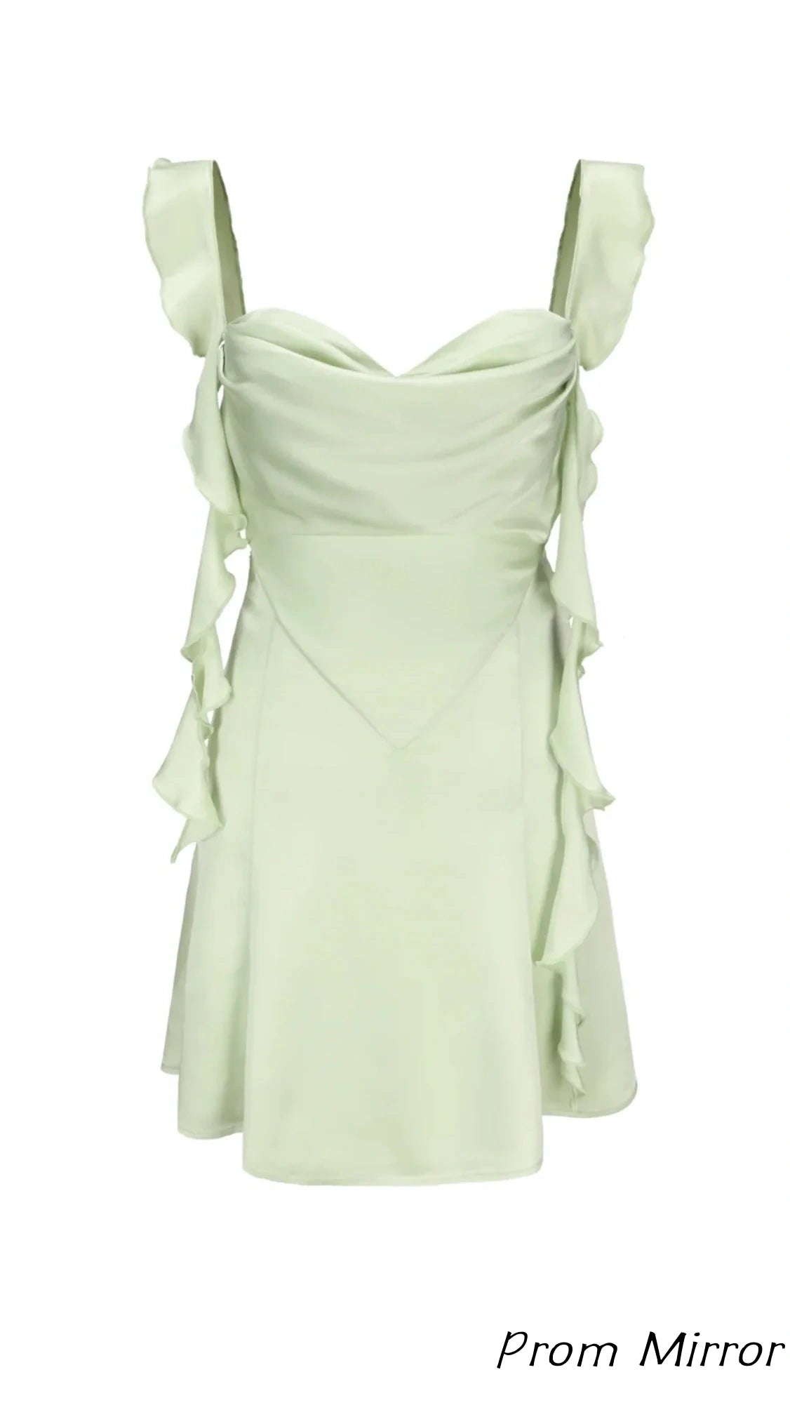 Cute Light Pink Chiffon Homecoming Dress With Ruffles