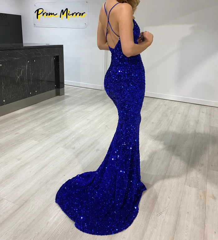 Royal Blue Bodycon Mermaid Prom Dresses