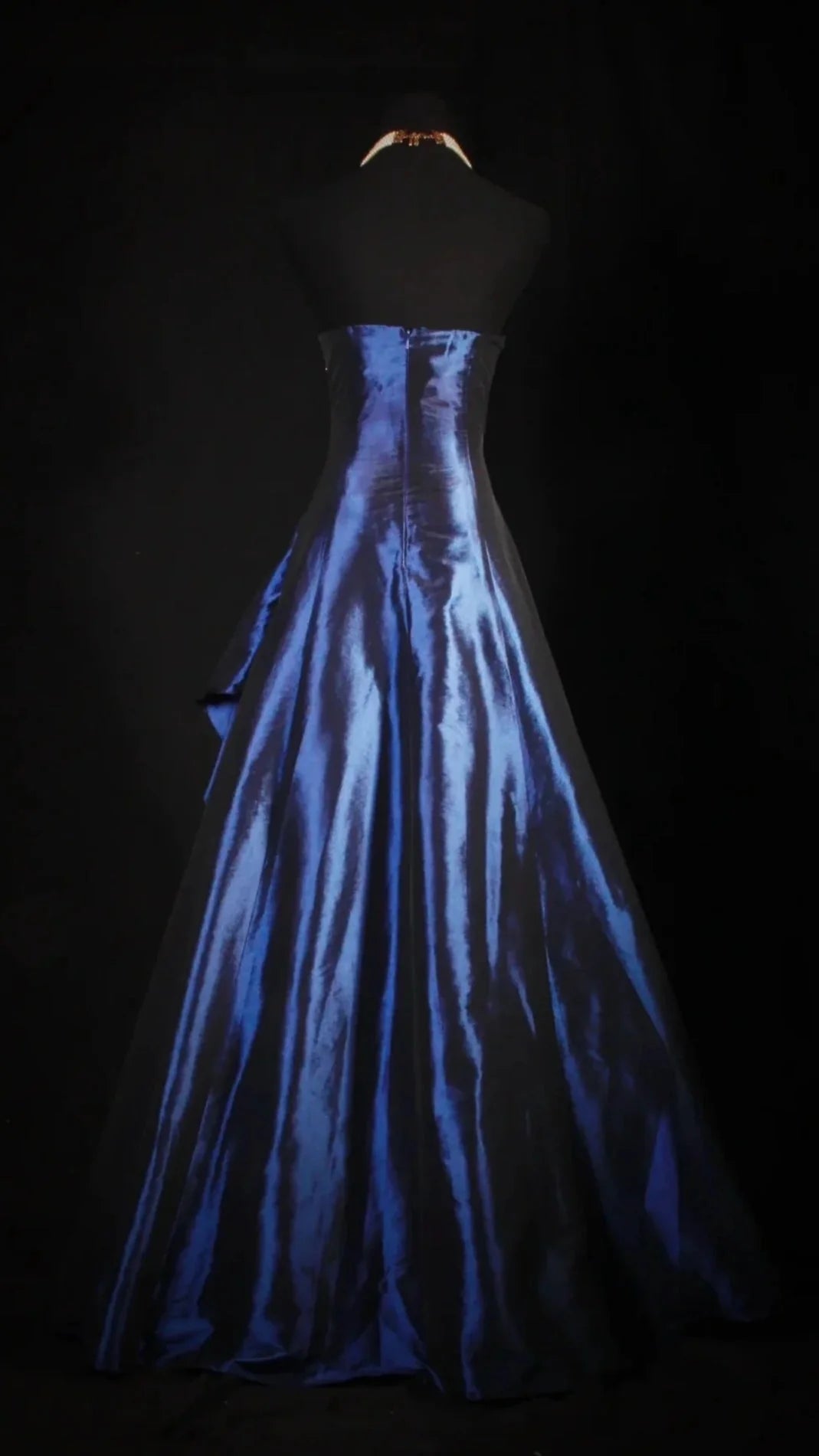 Stunning Blue Strapless Beaded Long Prom Dresses Evening Formal Dress