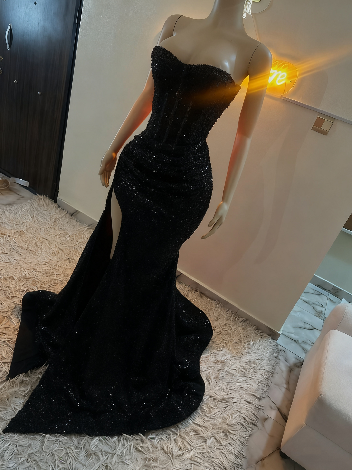 Stunning Mermaid Sweetheart Red Slit Sequin Prom Dresses Inspiration Prom Dress Princess Graduation Dress