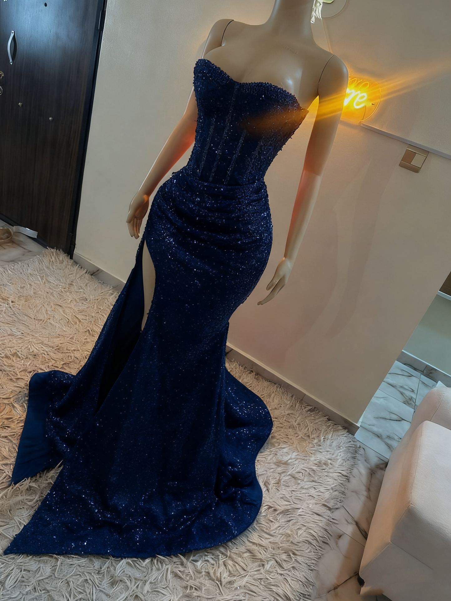 Stunning Mermaid Sweetheart Red Slit Sequin Prom Dresses Inspiration Prom Dress Princess Graduation Dress