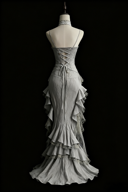 White Retro Fashion Elegant Long/Short Lace Homecoming Dress Prom Dress Evening Gown