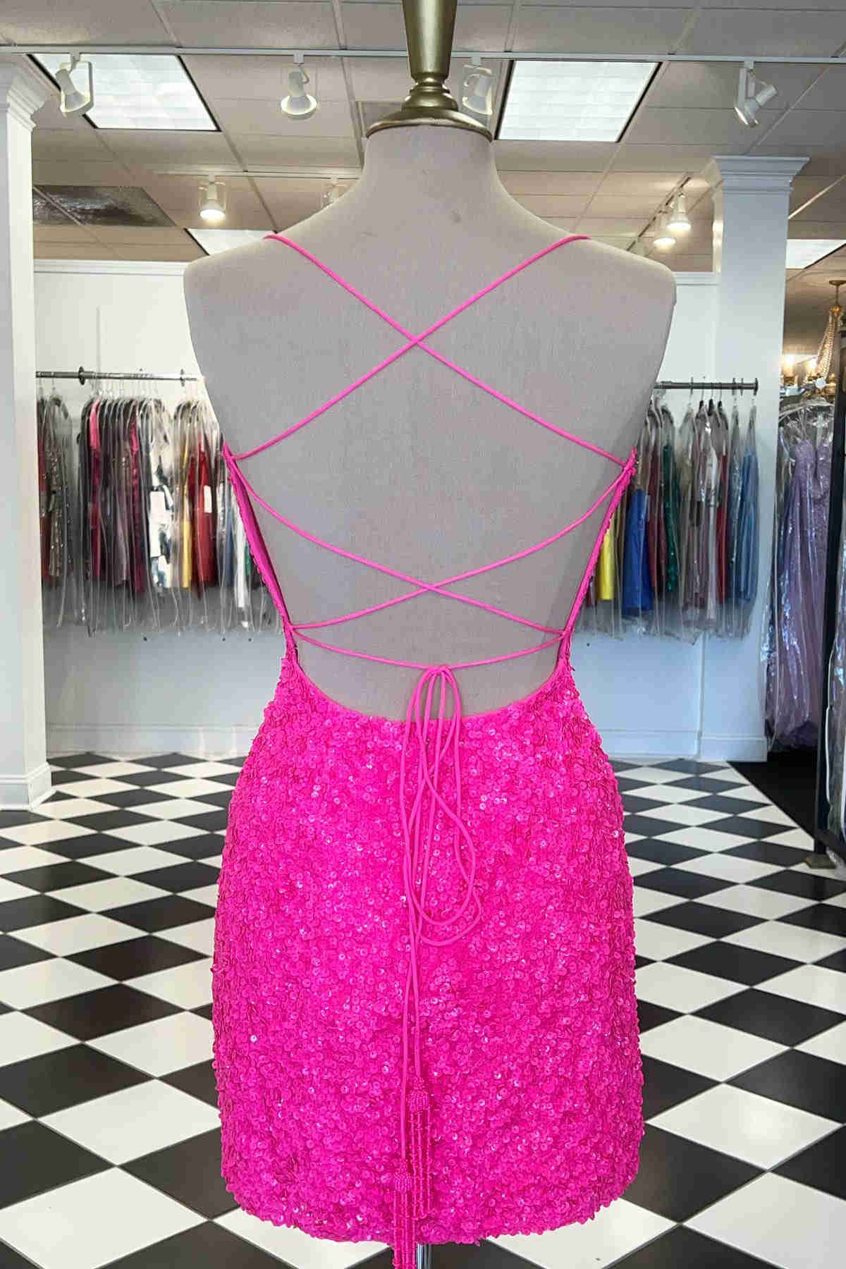 PM245,Bodycon sequin homecoming dresses tight cocktail dress