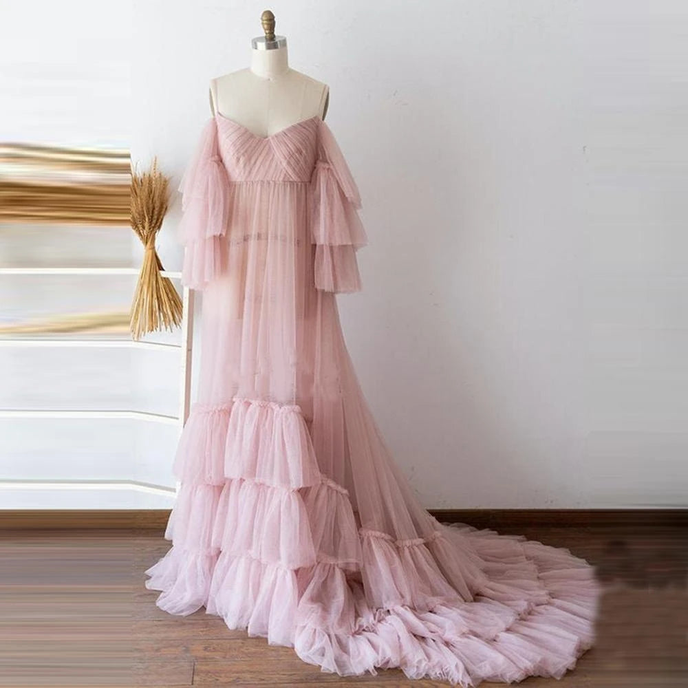 PM437,Prom Mirror Girl Prom Dresses,Pink Tulle Prom Evening Dresses,Pink Celebration Dress