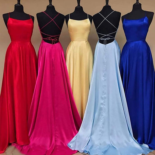 Simple prom long dresses