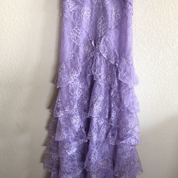 PM471,Purple Lace Long Prom Dresses Backless Evening Dress Stunning Prom Dress
