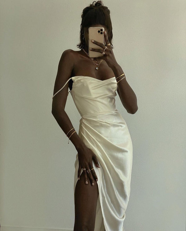 PM067,Sexy Long Prom Dress White Evening Dress